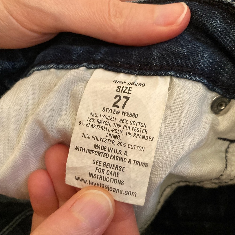 Level 99 Lily Straight Jeans Sz 27 - Picture 7 of 12